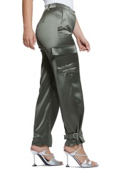 Guess Women's Marzia Buckle-Hem Cargo Jogger Pants - GREEN PATIENCE