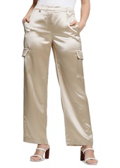 Guess Women's Megan Satin Cargo Pants - Brick Rose