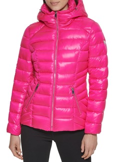 GUESS Women's Mid-Weight Hooded Jacket HOT Pink