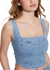 Guess Women's Neil Denim Bustier Top - JUNE LAKE