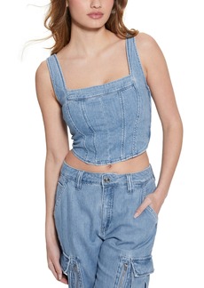 Guess Women's Neil Denim Bustier Top - JUNE LAKE