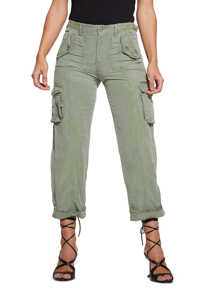 Guess Women's Nessi Cargo Pants - OCEAN SAGE MULTI