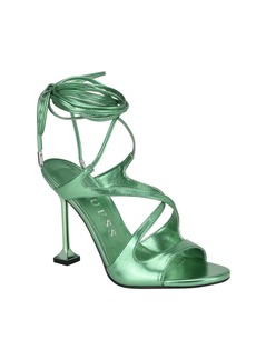 Guess Women's Niko High Heel Lace up Leg Wrap Dress Shoe - Medium Green