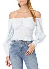 GUESS Women's Off Shoulder Vienna Cotton Poplin Top  Extra Large