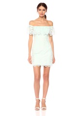 GUESS Women's Off The Shoulder Francine Dress Soothing sea