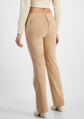 Guess Women's Ornella Faux-Suede Whipstitched Pants - Wet Sand