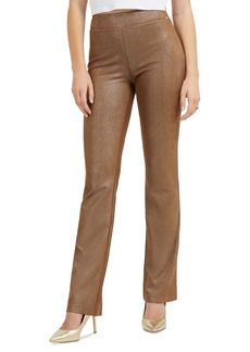 Guess Women's Prescilla High-Shine Bootcut Pants - Cubby Brown Multi