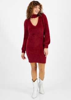 Guess Women's Sadie Eyelash-Knit Sweater Dress - TAHITI RED MULTI