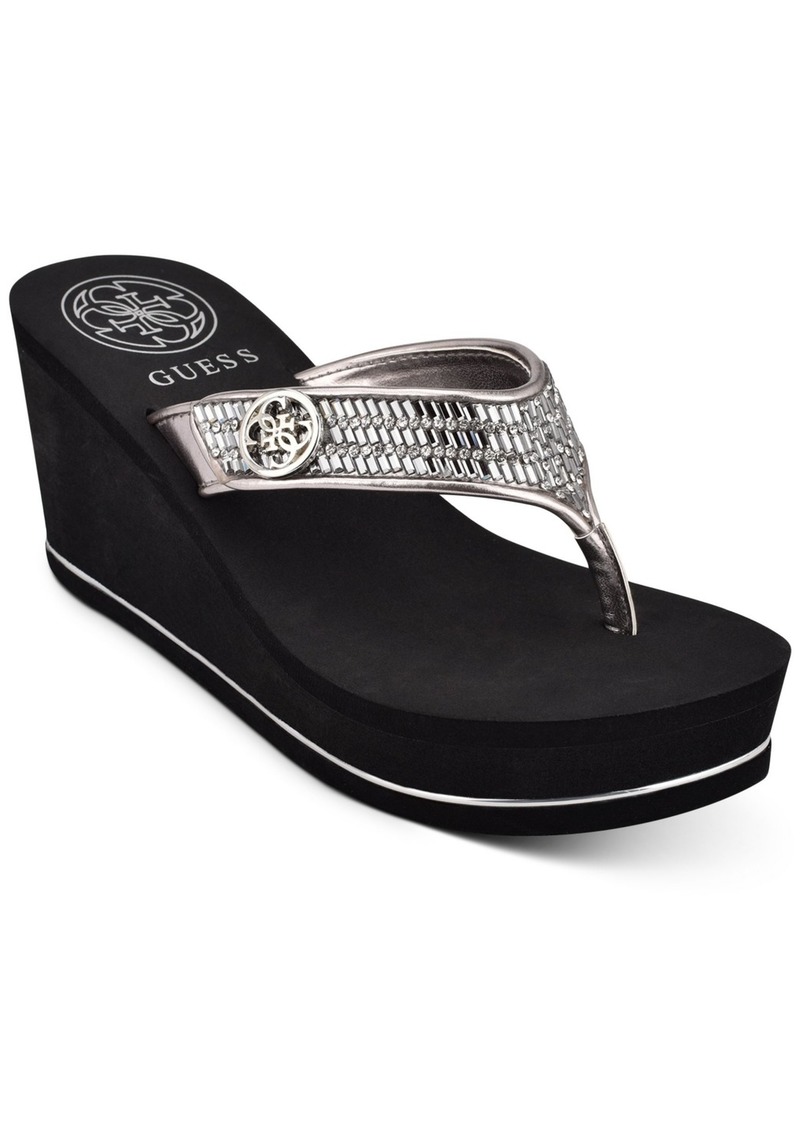 Guess Women's Sarraly Eva Logo Wedge Sandals - Disco Stone