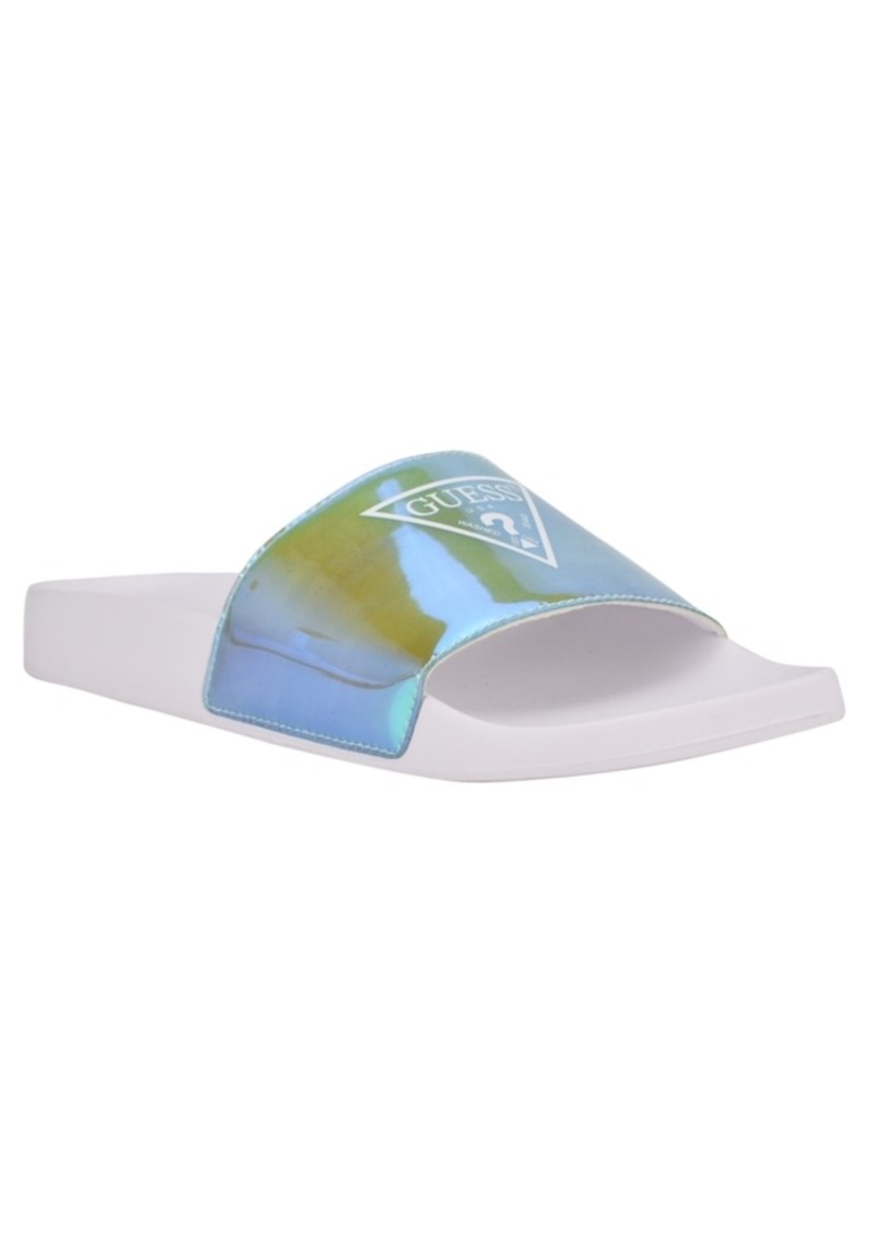 guess women's savan pool slide flat sandals