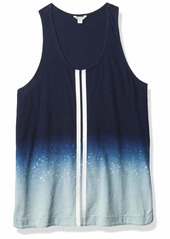 GUESS Women's Serena Tank Indigo Ombre with Splatters M