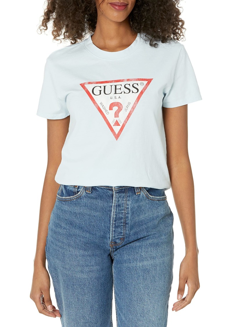 GUESS Women's Short Sleeve Classic Fit Logo Tee