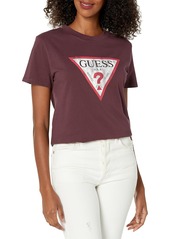 GUESS Women's Short Sleeve Classic Fit Logo Tee Shirt