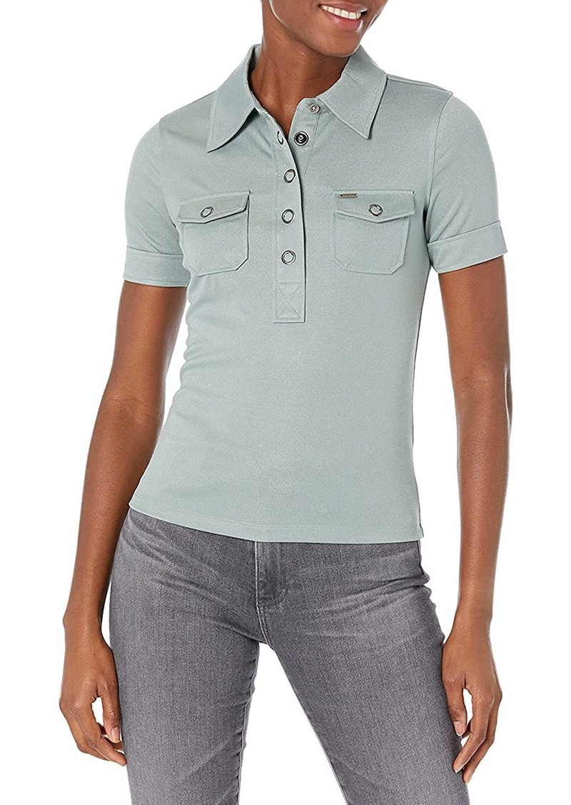 GUESS Women's Short Sleeve Elodie Top  Extra Small