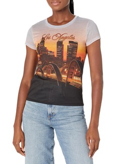 GUESS Women's Short Sleeve LA Bridge R4 Sub Tee Shirt