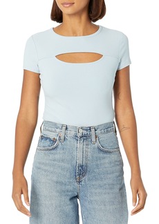 GUESS Women's Short Sleeve Lana Rib Top  Extra Large