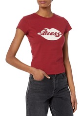 GUESS Women's Short Sleeve Lips Logo R5  Extra Small