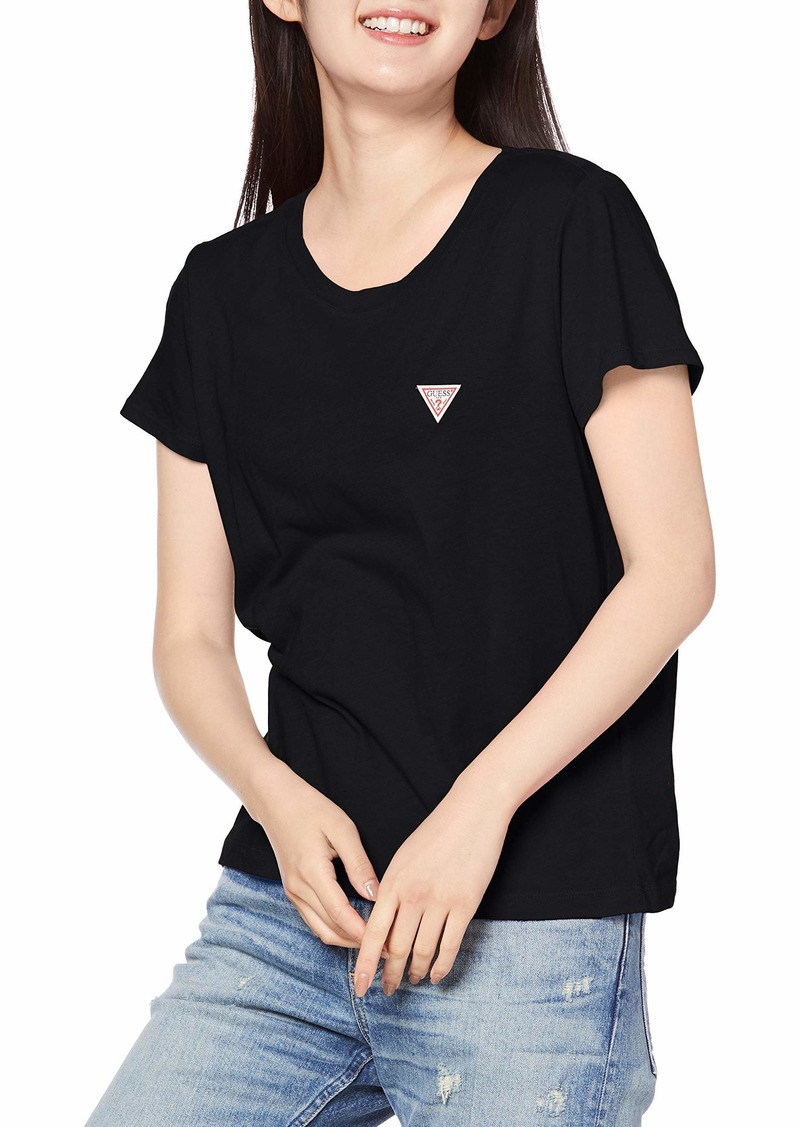 GUESS womens Short Sleeve Guess Logo Baby Tee T Shirt   US