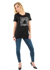 GUESS Women's Short Sleeve Logo Tiger Easy Tee