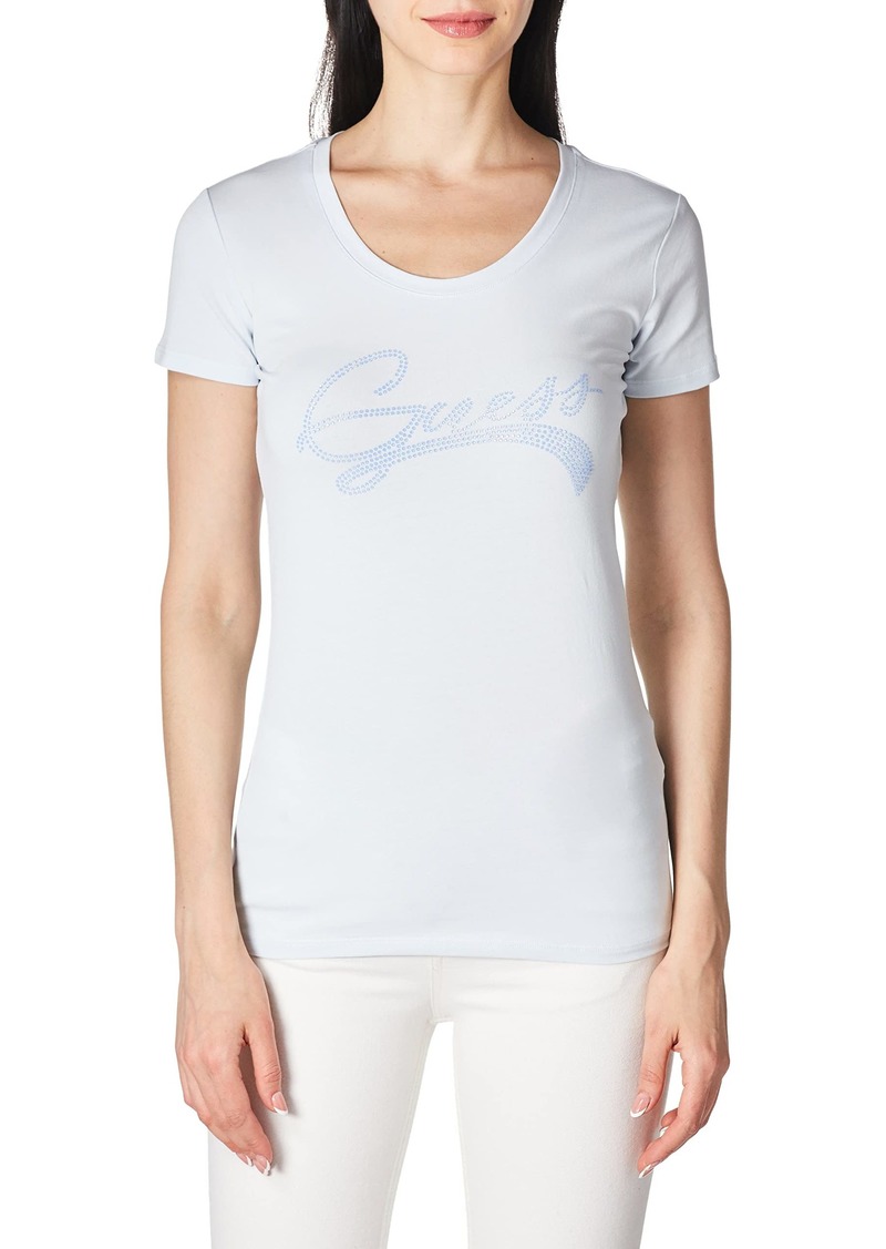 GUESS Women's Short Sleeve Round Neck Adelina Tee
