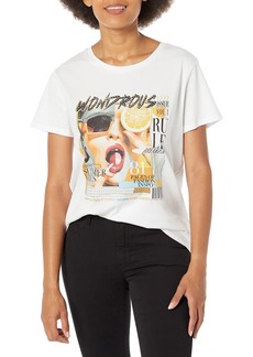 GUESS Women's Short Sleeve Wondrous Mag Easy Tee