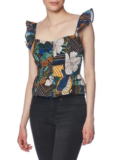 GUESS Women's Sleeveless Carine Peplum Top