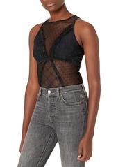 GUESS Women's Sleeveless Celina Mixed Mesh Bodysuit