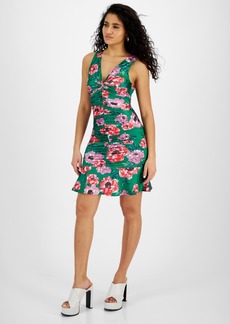 Guess Women's Sleeveless Shirred Kendal Dress - Tangled Blooms