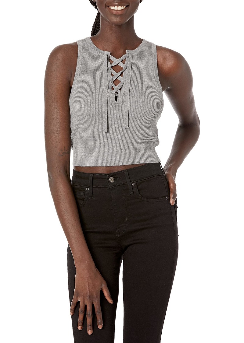 GUESS Women's Sleeveless Sydney Lace-Up Sweater
