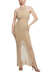 Guess Women's Sophie Halter Maxi Sweater Dress - SAFARI TAN