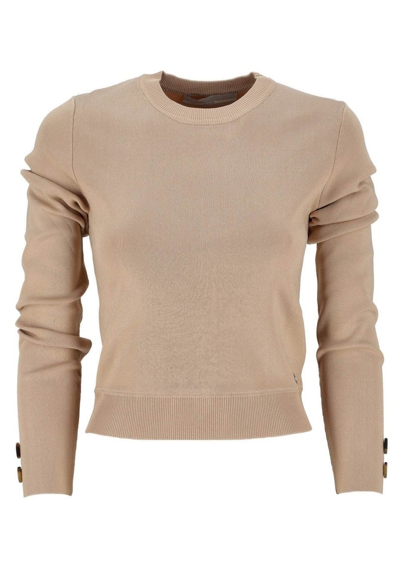 GUESS Women's Sophie Round Neck Long Sleeve Top Sweater