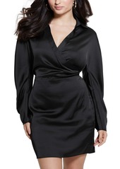 Guess Women's Tanya Collared Long-Sleeve Dress - BLACK