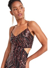 Guess Women's Taryn Sequinned Side-Cutout Cocktail Dress - F55j-dark