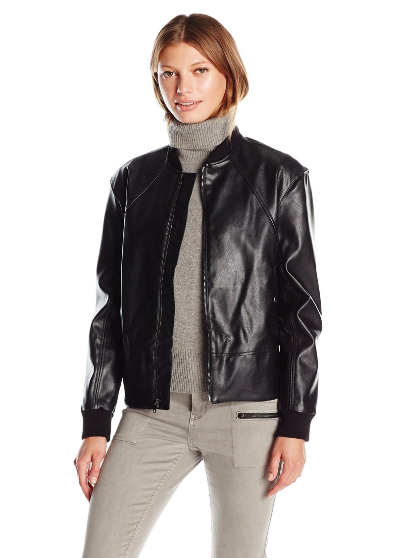 faux leather jacket stretch