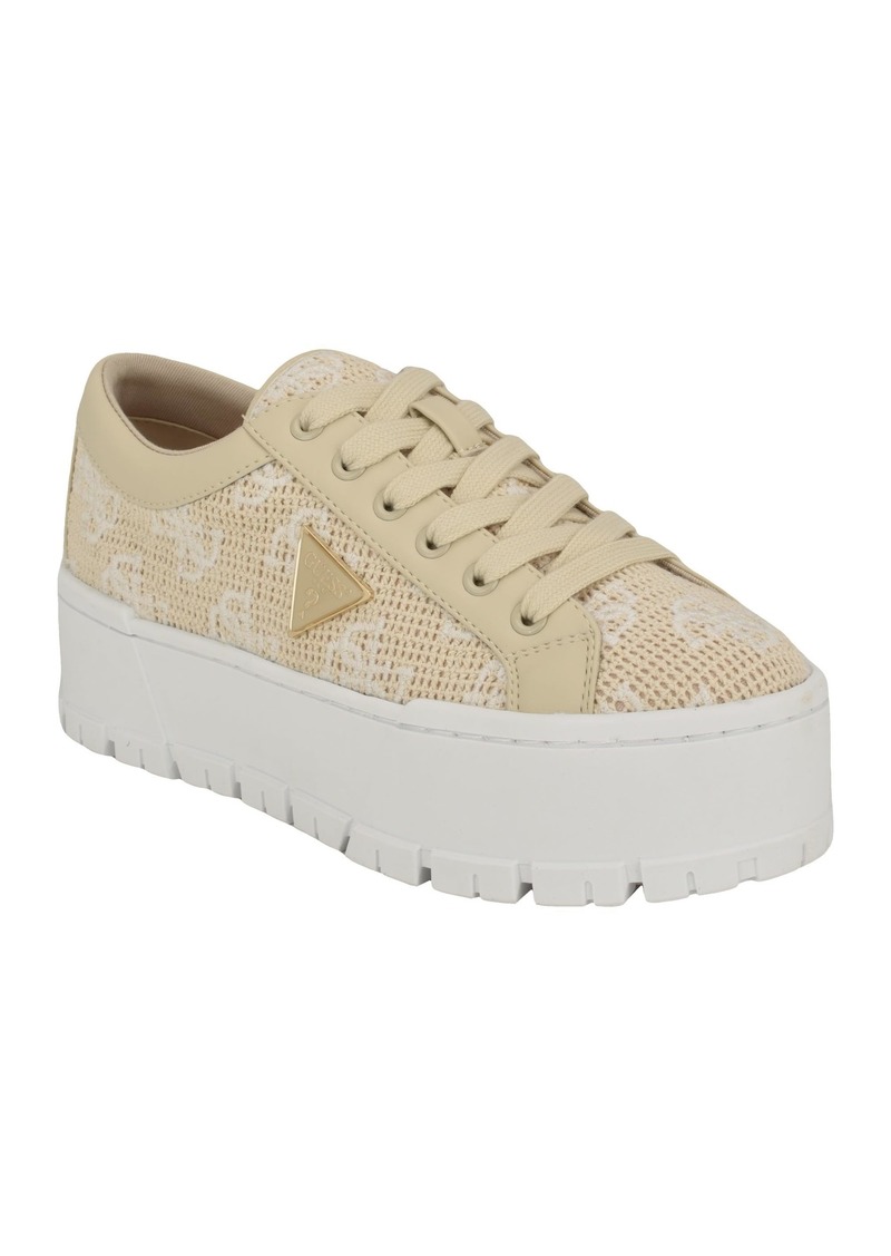 GUESS Women's TESIE Sneaker Natural 1