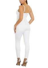 Guess Women's Vanna Belted Sleeveless Denim Jumpsuit - Pure White