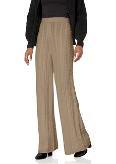 GUESS Women's Wide Leg Essential Tamara Knit Cable Pant
