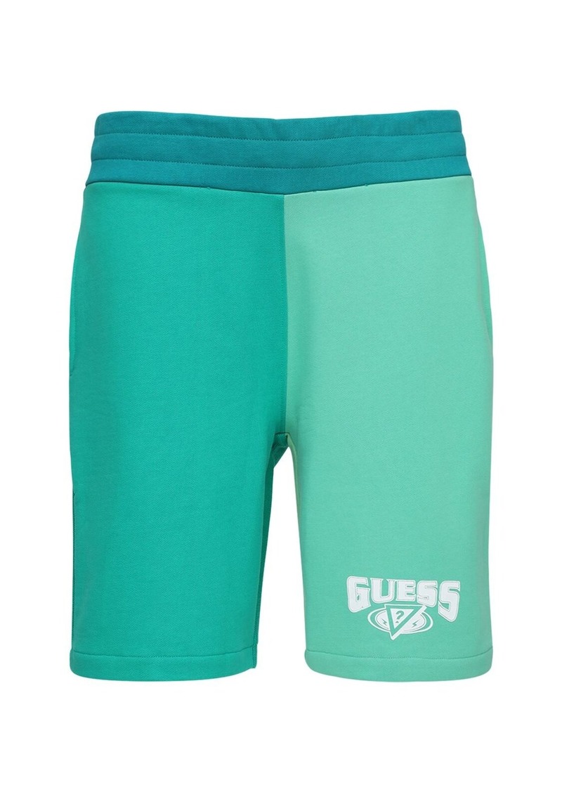 guess color block shorts