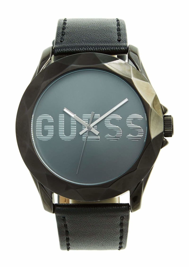 GUESS Gunmetal and Black Analog Watch