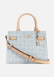 GUESS Lindfield Denim Logo Small Satchel