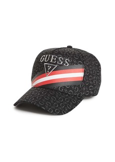 GUESS Logo Striped Baseball Hat
