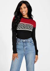 GUESS Mayla Color-Block Logo Sweater