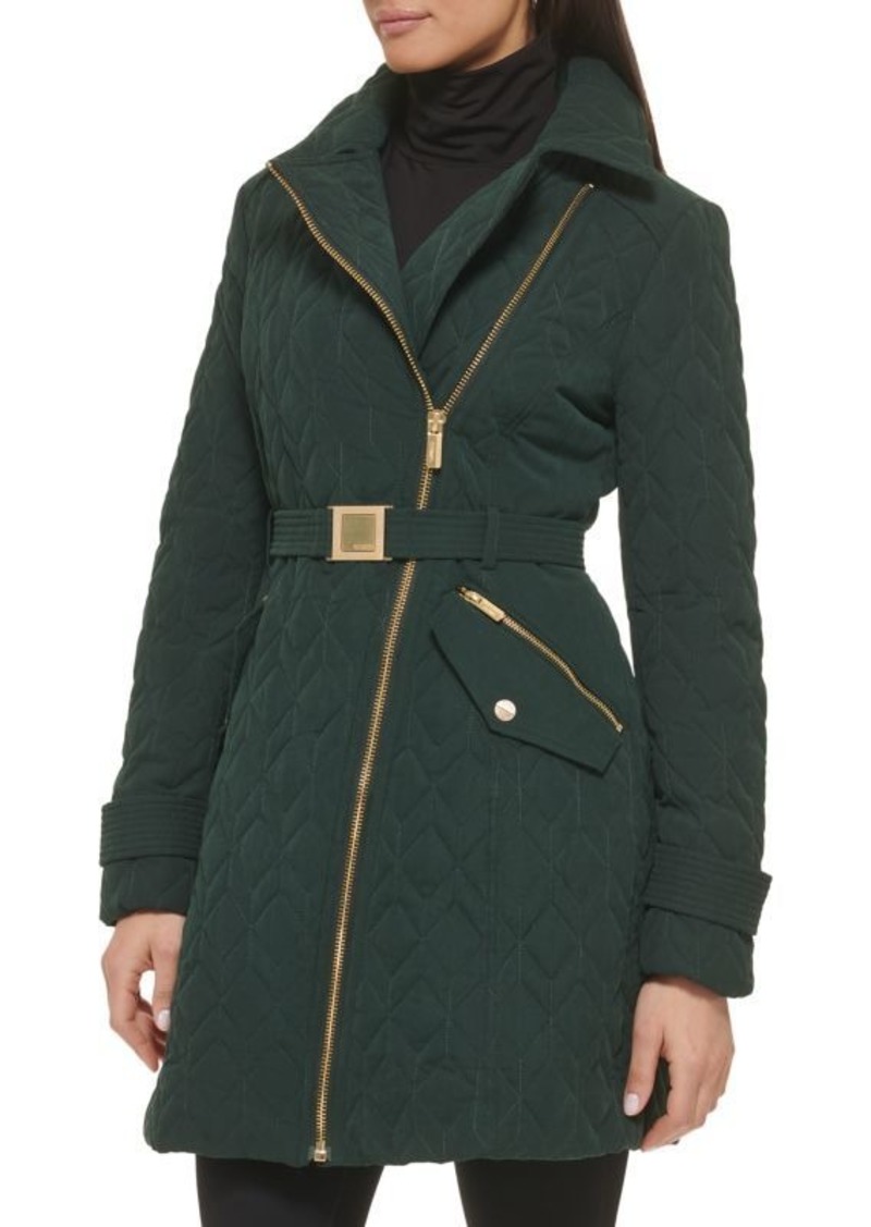 GUESS Quilted Belted Coat