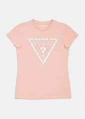 GUESS Rhinestone Chain Mesh Logo Tee (7-14)