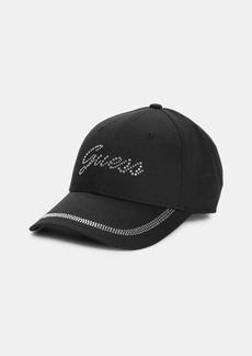 GUESS Rhinestone Logo Baseball Hat