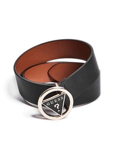 GUESS Round Triangle Logo Buckle Belt