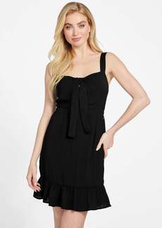 GUESS Shirley Tie-Front Crepe Dress
