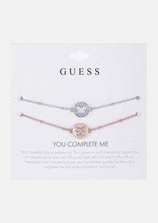 GUESS Silver and Rose Gold-Tone Bracelet Set