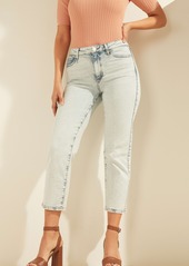 GUESS 1981 Crop Straight Leg Jeans in Growler Wash at Nordstrom