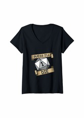 Womens Guess I'll Die Streamer and Gamer V-Neck T-Shirt
